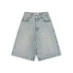 Garms Affiliated Baggy Denim Shorts Sun Bleached Blue (1)