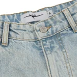 Garms Affiliated Baggy Denim Shorts Sun Bleached Blue (4)