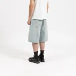 Garms Affiliated Baggy Denim Shorts Sun Bleached Blue (7)