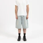 Garms Affiliated Baggy Denim Shorts Sun Bleached Blue (8)