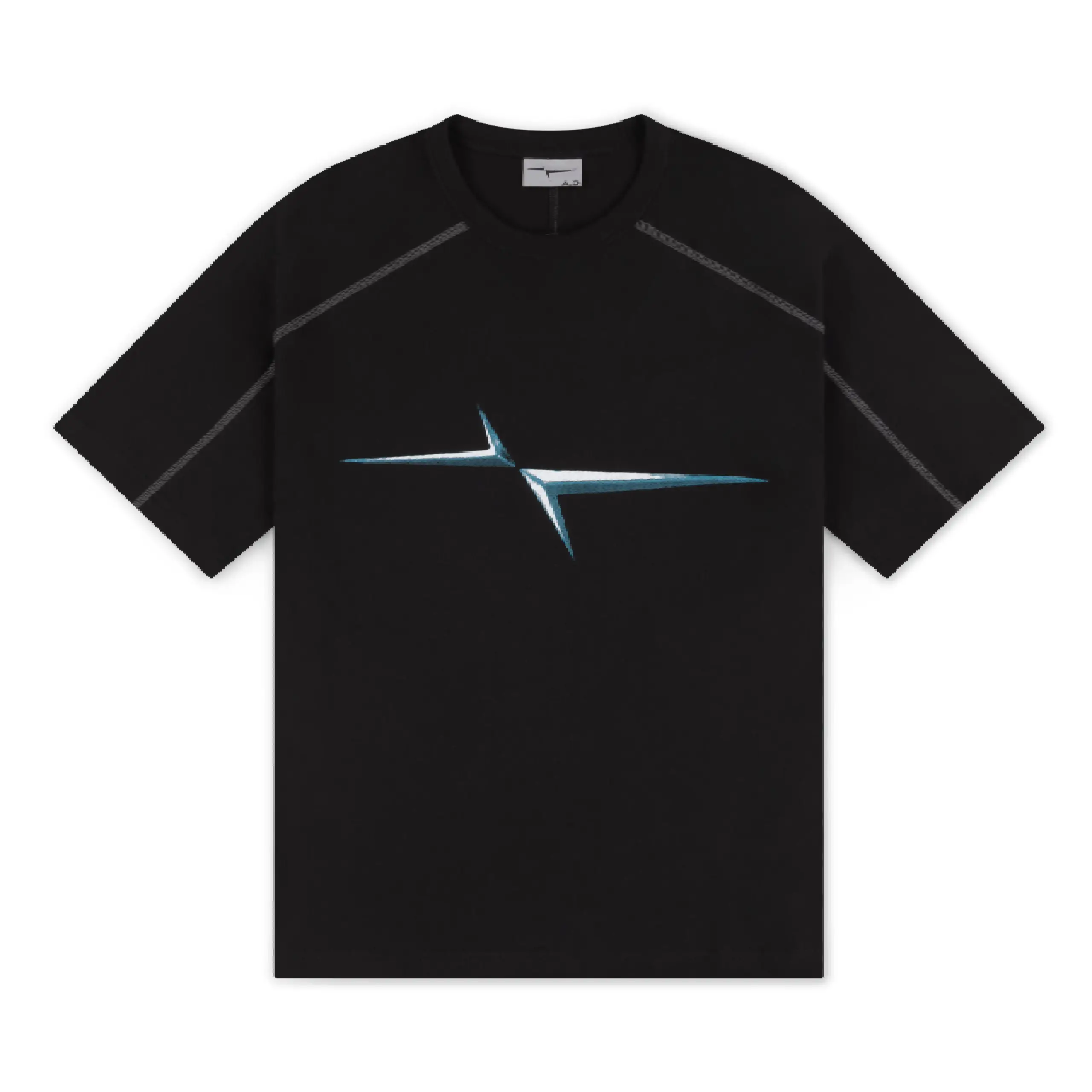 Garms Affiliated Raglan Panel T Shirt Black (1) Garms Affiliated Raglan Panel T Shirt Black (1)