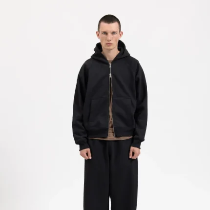 Garmsaffiliated Signature Zip up Hoodie Black (5)